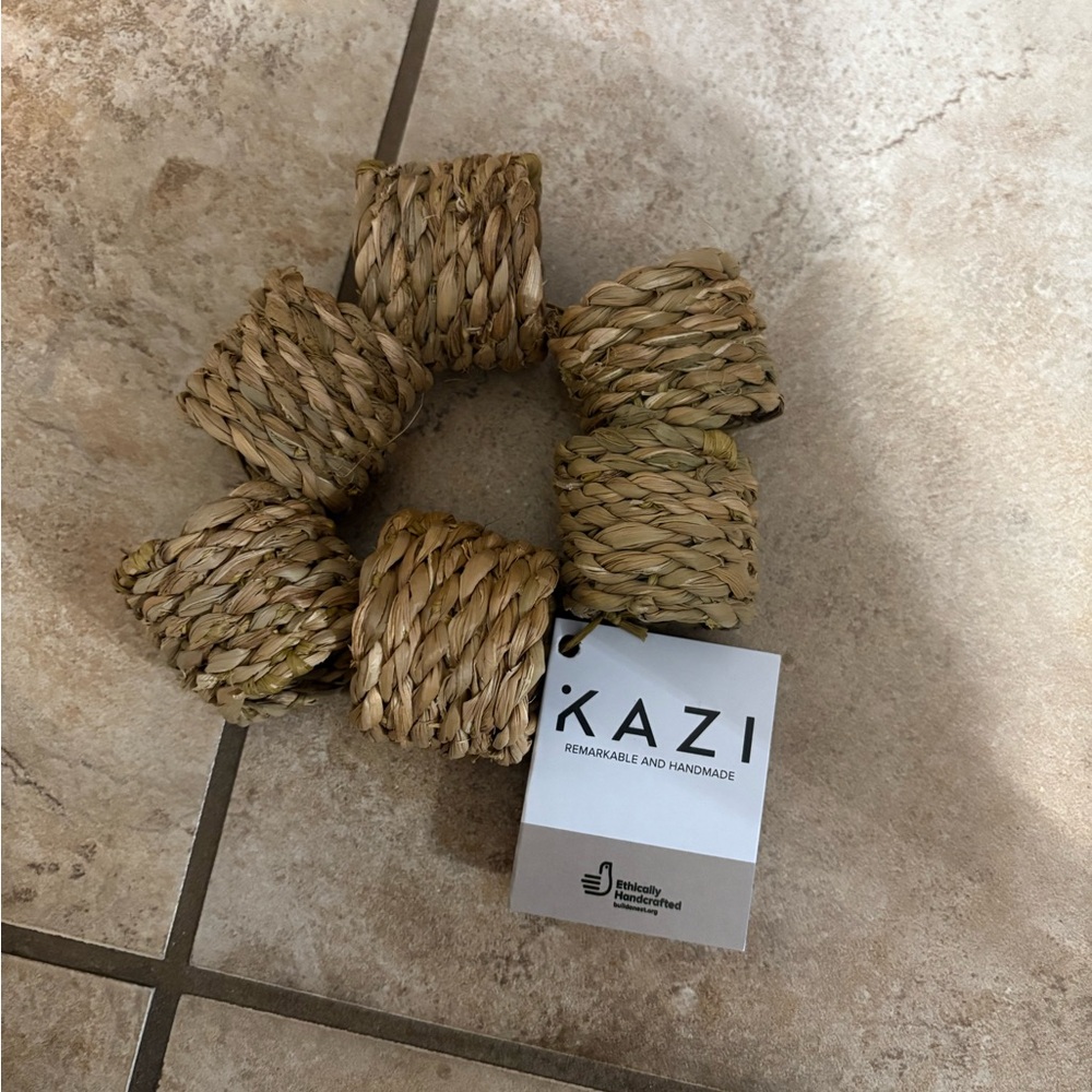 KAZI Handmade Woven Napkin Rings